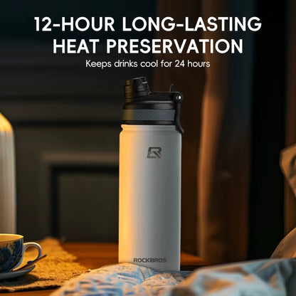 ROCKBROS Customized High-Capacity Hot Cold Insulated Sports Water Bottle 304 Stainless Steel Inner Liner Water Bottle