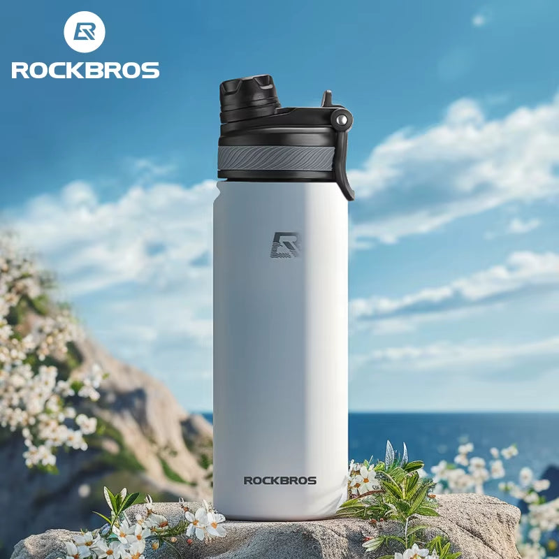 ROCKBROS Customized High-Capacity Hot Cold Insulated Sports Water Bottle 304 Stainless Steel Inner Liner Water Bottle