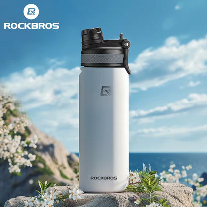 ROCKBROS Customized High-Capacity Hot Cold Insulated Sports Water Bottle 304 Stainless Steel Inner Liner Water Bottle