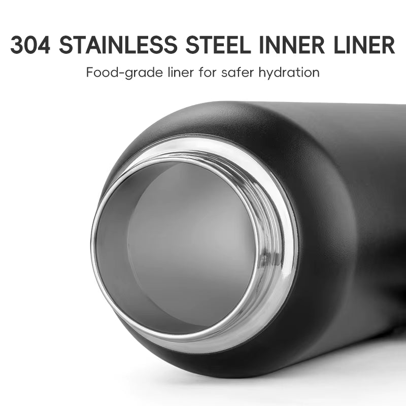 ROCKBROS Customized High-Capacity Hot Cold Insulated Sports Water Bottle 304 Stainless Steel Inner Liner Water Bottle