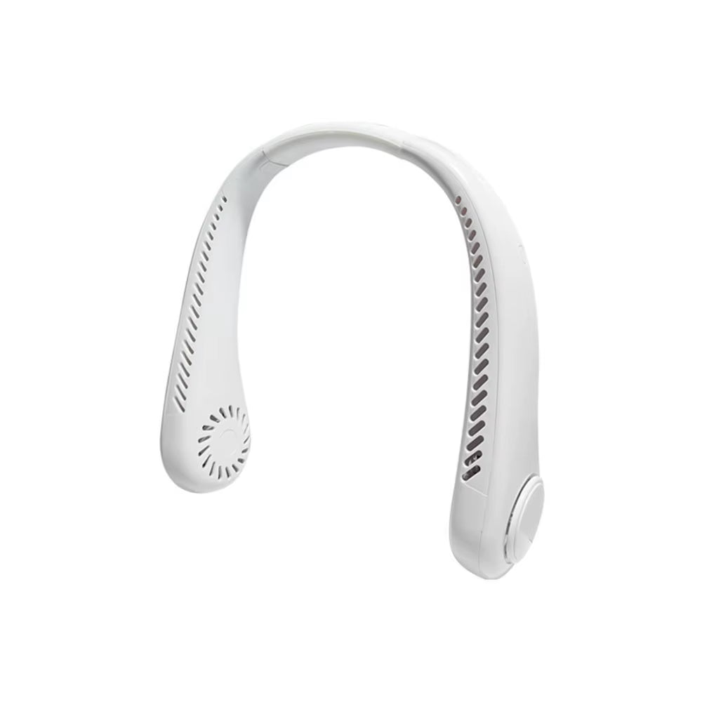 Digital-Display Hanging Bladeless Neck Fan Fast-Charging USB Power Portable Electric Fan for Outdoor On-The-Go Use PP Material