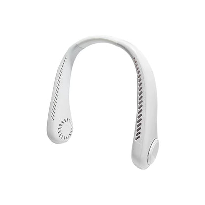 Digital-Display Hanging Bladeless Neck Fan Fast-Charging USB Power Portable Electric Fan for Outdoor On-The-Go Use PP Material